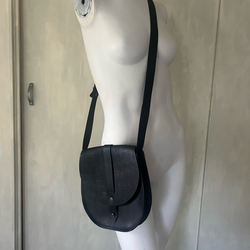 Black Genuine Leather Crossbody Bag